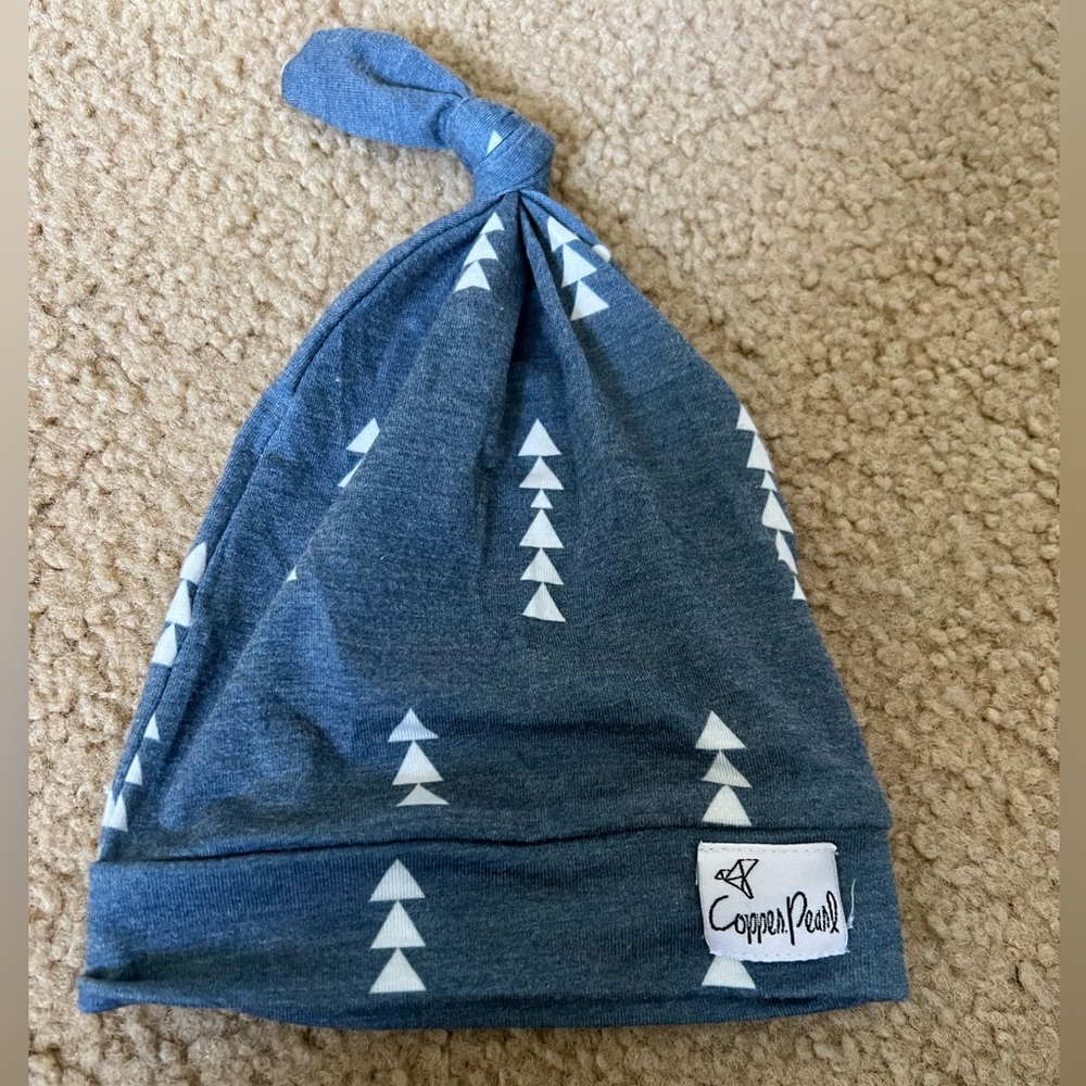 Copper Pearl Top Knot Hat